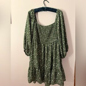Dokotoo Green Floral Boho Smocked Summer Midi Sundress NWT Size XL